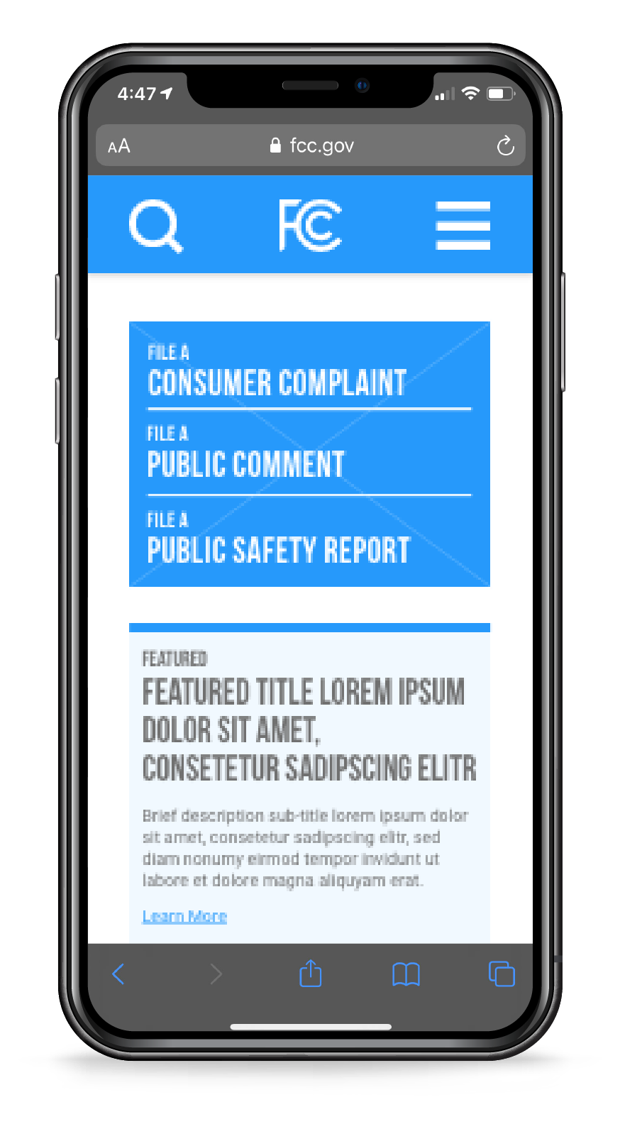 Wireframe Mobile Home
