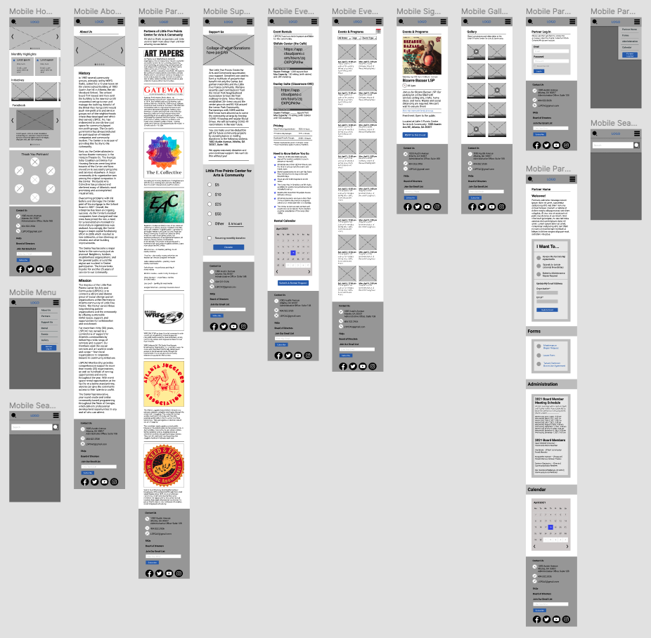 Mobile Wireframes